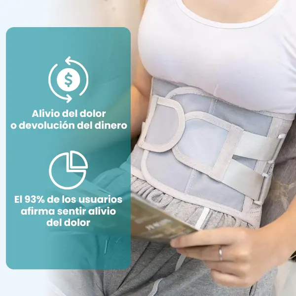 Soporte lumbar autocalentable