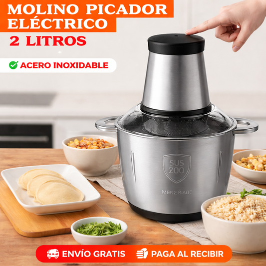 MOLINO PICADOR ELÉCTRICO ACERO INOXIDABLE 🔥2 LITROS🔥