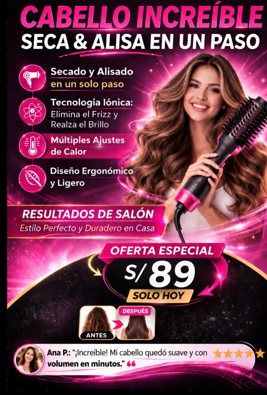 CEPILLO PROFESIONAL 3 EN 1 🎁✨CABELLO PERFECTO EN MINUTOS