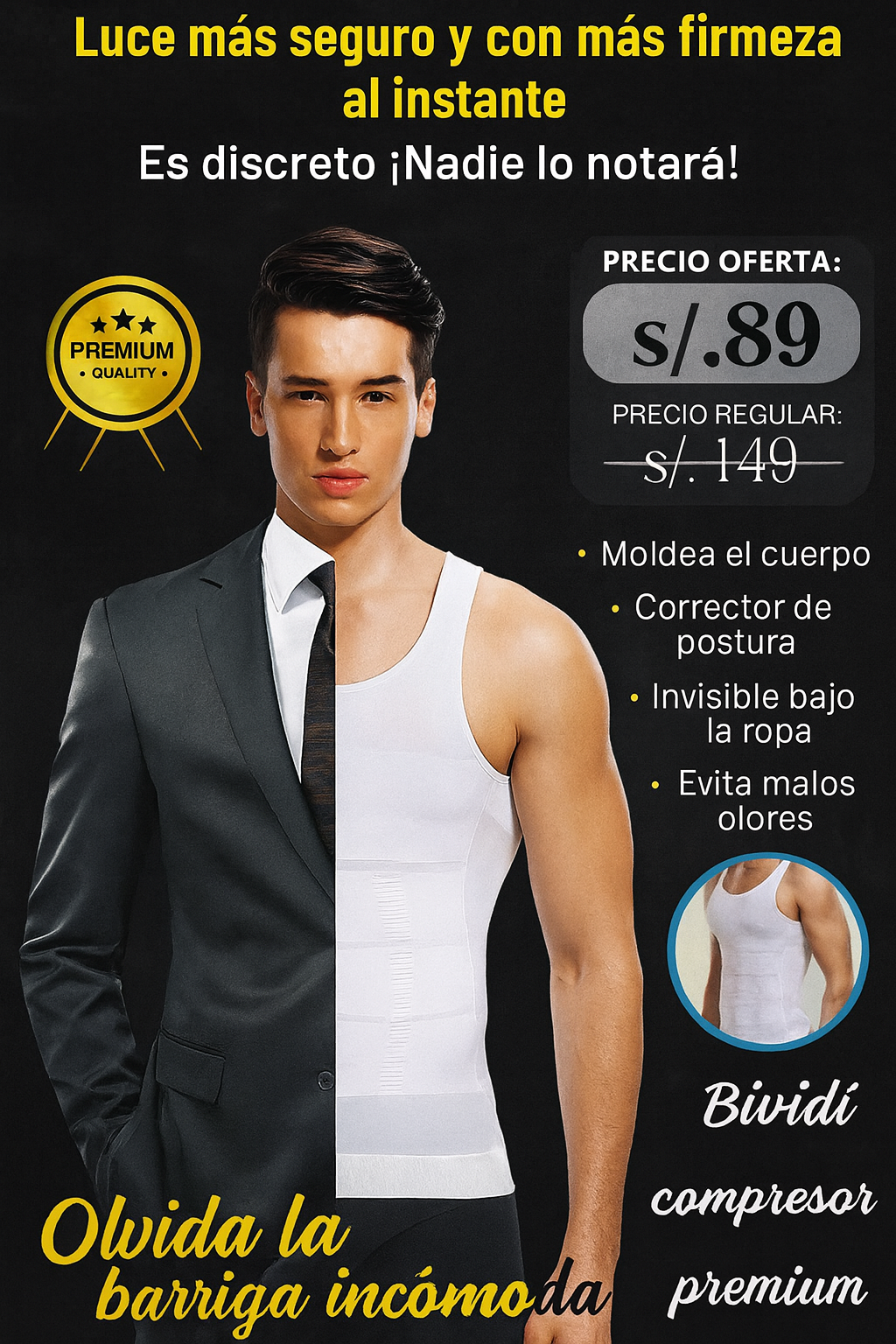 Camiseta Reductora de medidas