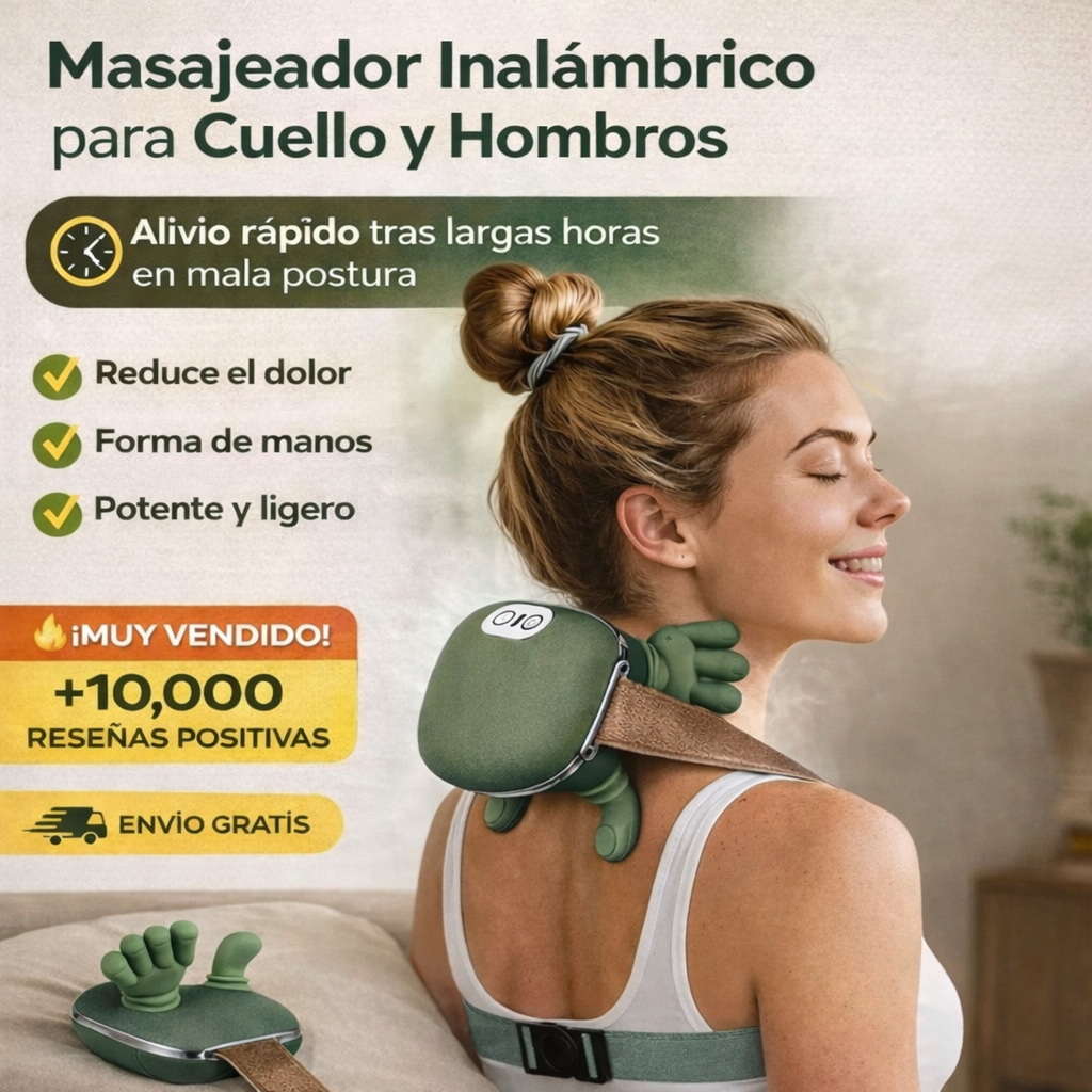 Masajeador Inalámbrico para Cuello y Hombros